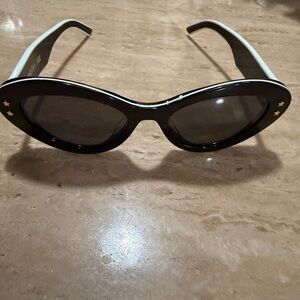 Dior Black and White Star-Embellished Sunglasses